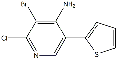4-Amino-2-chloro-3-bromo-5-(2-thienyl)pyridine 结构式