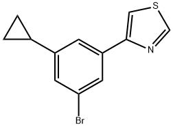 3-Cyclopropyl-5-(thiazol-4-yl)bromobenzene 结构式