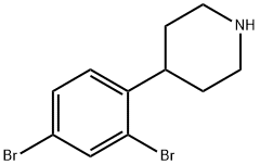 4-(piperidin-4-yl)-1,3-dibromobenzene 结构式