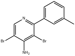 4-Amino-3,5-dibromo-2-(3-tolyl)pyridine 结构式