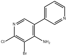 4-Amino-2-chloro-3-bromo-5,3'-bipyridine 结构式