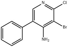 4-Amino-2-chloro-3-bromo-5-phenylpyridine 结构式