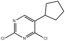 2,4-二氯-5-环戊基嘧啶 结构式