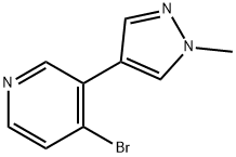 4-BROMO-3-(1-METHYL-1H-PYRAZOL-4-YL)PYRIDINE 结构式