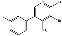 4-Amino-2-chloro-3-bromo-5-(3-fluorophenyl)pyridine 结构式