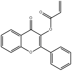 3-丙烯酰氧基黄酮 结构式