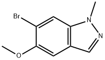 6-BROMO-5-METHOXY-1-METHYL-1H-INDAZOLE 结构式
