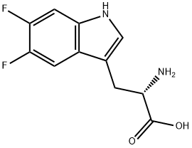 (S)-2-氨基-3-(5,6-二氟-1H-吲哚-3-基)丙酸 结构式