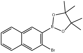 2-(3-bromonaphthalen-2-yl)-4,4,5,5-tetramethyl-1,3,2-dioxaborolane 结构式