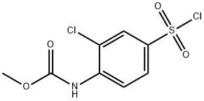 methyl N-[2-chloro-4-(chlorosulfonyl)phenyl]carbamate 结构式