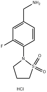 2-[4-(氨基甲基)-2-氟苯基]-1Λ6,2-噻唑烷-1,1-二酮盐酸 结构式
