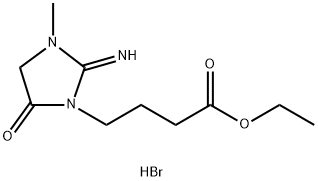 ethyl 4-(2-imino-3-methyl-5-oxoimidazolidin-1-yl)butanoate hydrobromide 结构式