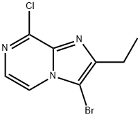 3-BROMO-8-CHLORO-2-ETHYLIMIDAZO[1,2-A]PYRAZINE 结构式