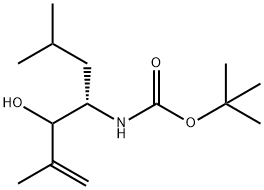 N-[(1S)-2-Hydroxy-3-methyl-1-(2-methylpropyl)-3-buten-1-yl]-carbamic Acid 1,1-Dimethylethyl Ester 结构式