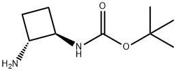 tert-butyl N-[(1R,2R)-2-aminocyclobutyl]carbamate 结构式