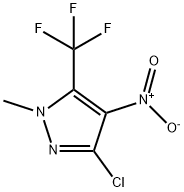 3-CHLORO-1-METHYL-4-NITRO-5-(TRIFLUOROMETHYL)-1H-PYRAZOLE 结构式