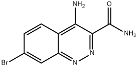 4-amino-7-bromocinnoline-3-carboxamide 结构式