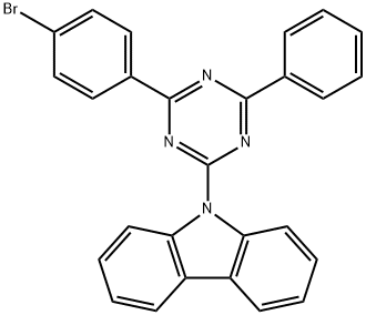 9-[4-(4-溴苯基)-6-苯基-1,3,5-三嗪-2-基]-9H-咔唑 结构式