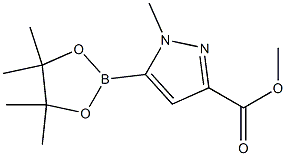 1-甲基-5-(4,4,5,5-四甲基-1,3,2-二氧杂硼烷-2-基)-1H-吡唑-3-羧酸甲酯 结构式