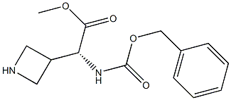 3-Azetidineacetic acid, alpha-[[(phenylmethoxy)carbonyl]amino]-, methyl ester, (alphaR)- 结构式
