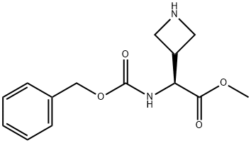 3-Azetidineacetic acid, alpha-[[(phenylmethoxy)carbonyl]amino]-, methyl ester, (alphaS)- 结构式