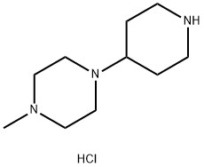 1-甲基-4-(4-哌啶基)哌嗪三盐酸盐 结构式