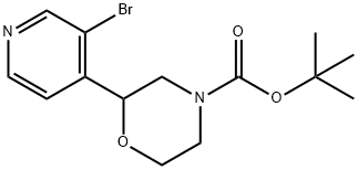 N-Boc-2-(3-Bromo-4-pyridinyl)morpholine 结构式