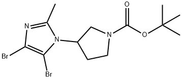 4,5-Dibromo-1-(N-Boc-pyrrolidin-3-yl)-2-methyl-1H-imidazole 结构式