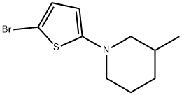 2-Bromo-5-(3-methylpiperidin-1-yl)thiophene 结构式