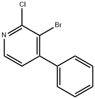 3-溴-4-苯基-2-氯吡啶 结构式