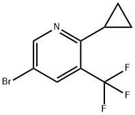 5-Bromo-2-cyclopropyl-3-(trifluoromethyl)pyridine 结构式