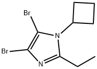 4,5-Dibromo-1-cyclobutyl-2-ethyl-1H-imidazole 结构式