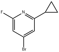 4-Bromo-2-fluoro-6-cyclopropylpyridine 结构式