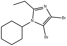 4,5-Dibromo-1-cyclohexyl-2-ethyl-1H-imidazole 结构式
