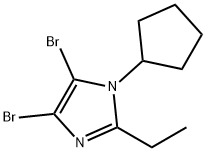 4,5-Dibromo-1-cyclopentyl-2-ethyl-1H-imidazole 结构式