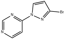 3-BROMO-1-(PYRIMIDIN-4-YL)-1H-PYRAZOLE 结构式