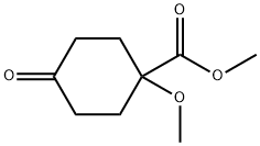 1-甲氧基-4-氧代环己烷-1-甲酸甲酯 结构式