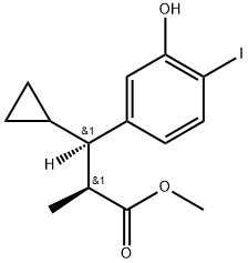 (2S,3R)-3-环丙基-3-(3-羟基-4-碘苯基)-2-甲基丙酸甲酯 结构式