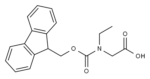 2-[乙基({[(9H-芴-9-基)甲氧基]羰基})氨基]乙酸 结构式