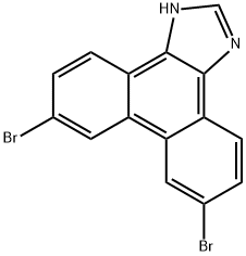 6,9-Dibromo-1H-phenanthro[9,10-d]imidazole 结构式