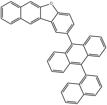 2-(10-(萘-1-基)蒽-9-基)萘并[2,3-B]苯并呋喃 结构式