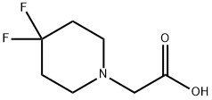 2-(4,4-Difluoropiperidin-1-yl)acetic acid 结构式