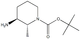 tert-butyl (2R,3S)-3-amino-2-methylpiperidine-1-carboxylate 结构式