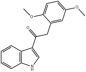 2-(2,5-dimethoxyphenyl)-1-(1H-indol-3-yl)ethan-1-one 结构式