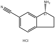 (3R)-3-AMINOINDANE-5-CARBONITRILE HCL 结构式