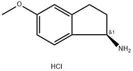 (R)-5-甲氧基-2,3-二氢-1H-茚-1-胺盐酸盐 结构式