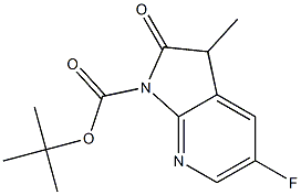 tert-butyl 5-fluoro-3-methyl-2-oxo-2,3-dihydro-1H-pyrrolo[2,3-b]pyridine-1-carboxylate 结构式