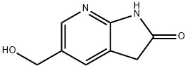 5-(羟基甲基)-1,3-二氢-2H-吡咯并[2,3-B]吡啶-2-酮 结构式