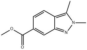 2,3-二甲基-2H-吲唑-6-羧酸甲酯 结构式