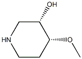 REL-(3R,4S)-4-甲氧基哌啶-3-醇 结构式